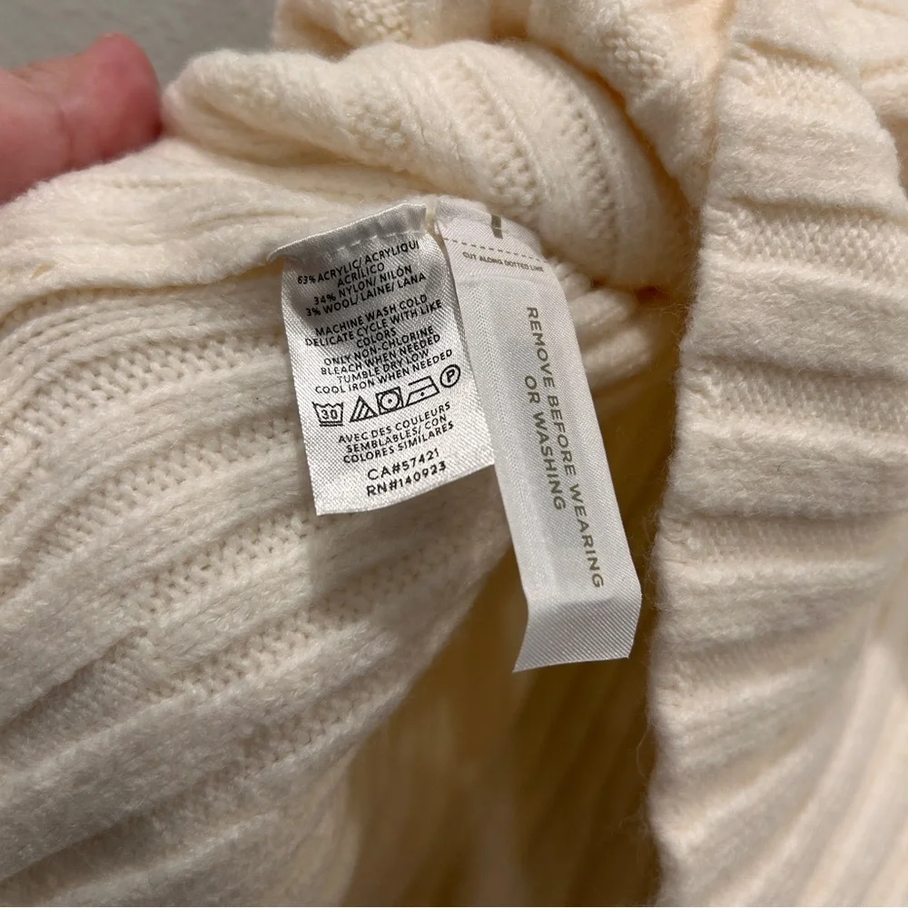 Loft Cream Soft Cable Knit Sleeveless Sweater Vest New With Tags Women's Size‎ S